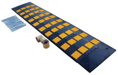 Vestil RSH-108-24-A rubber speed hump shown from an alternate angle