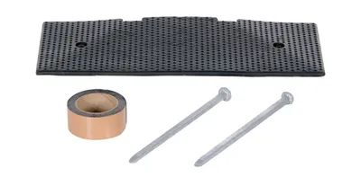 Vestil RSH-108-EF-A rubber speed hump shown from an alternate angle