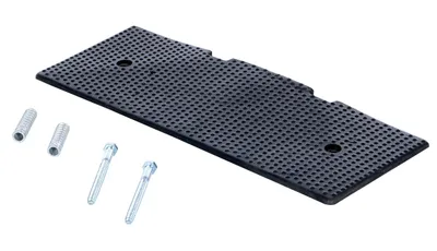 Vestil RSH-108-EF-C rubber speed hump shown from an alternate angle