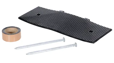 Vestil RSH-108-EM-A rubber speed hump shown from an alternate angle