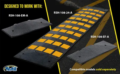 Vestil RSH-108-M-A rubber speed hump feature highlights