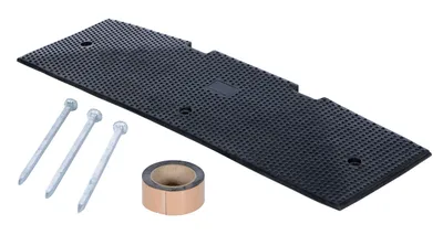 Vestil RSH-120-EF-A rubber speed hump shown from an alternate angle