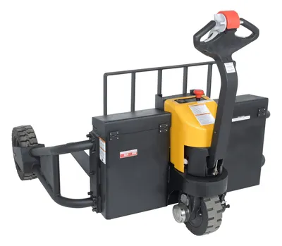 Vestil RT-EPT-2-48 electric powered rough terrain pallet truck shown from an alternate angle