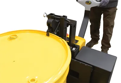 Vestil RT-EPT-3-48 electric powered rough terrain pallet truck shown from an alternate angle