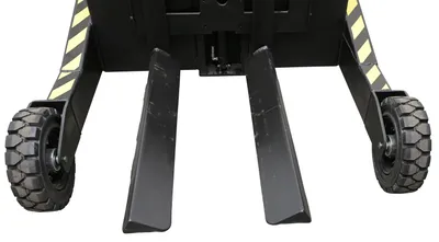 Vestil RT-EPT-RR-FK drum roll reel fork shown from an alternate angle