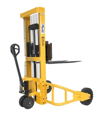 Vestil RT-MS-62-AF rough terrain stacker shown from an alternate angle