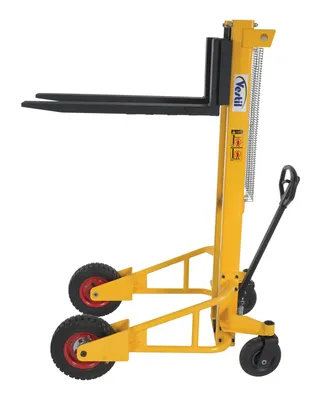 Vestil RT-NMS-60-AF rough terrain stacker shown from an alternate angle