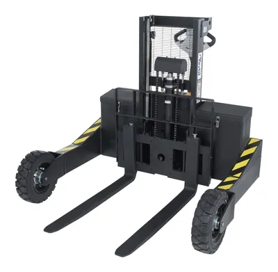 Vestil RT-S-35-AF rough terrain stacker shown from an alternate angle