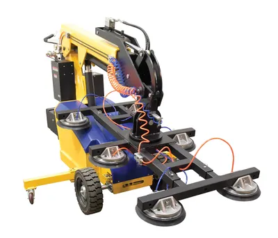 Vestil Steel Rough Terrain Vacuum Move Lifter with 6 Suction Cups 1200 Lb. Capacity Black / Yellow