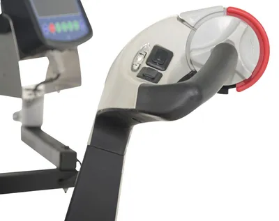 Vestil S-62-AA-SCL adjustable powered stacker w scale shown from an alternate angle