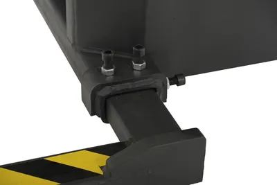 Vestil S-62-AA-SCL adjustable powered stacker w scale shown from an alternate angle
