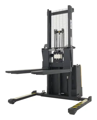 Vestil S-62-AA-SCL adjustable powered stacker w scale