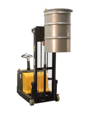 Vestil S-CB-62-DDC counter-balanced drum lifters (powered lift & power drive) shown from an alternate angle