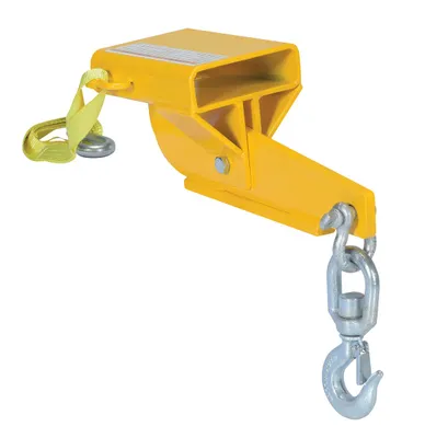 Vestil S-FORK-4-AT hoisting hook shown from an alternate angle