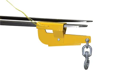 Vestil S-FORK-4-AT hoisting hook shown from an alternate angle