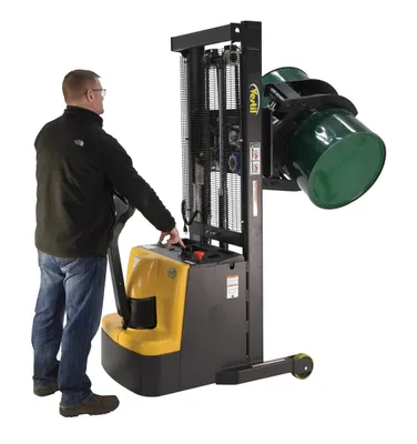Vestil S-MU-VDGR-64 fully powered vertical gripper rotator shown from an alternate angle