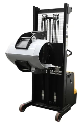 Vestil S-MU-VDGR-PDRM-30 fully powered vertical gripper rotator shown from an alternate angle