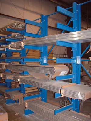 Vestil SAC-1024 structural cantilever racking shown from an alternate angle