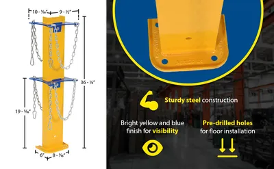 Vestil SACR-2 cylinder storage stand feature highlights