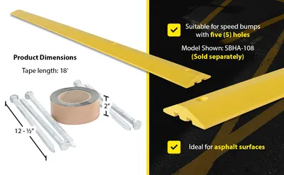 Vestil SB-108-AK speed bump feature highlights
