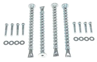 Vestil Steel Heavy Duty Asphalt Anchor Kit Silver