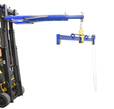 Vestil SBM-25-UBA-C spreader beam with adjustable hand chain crank bail shown from an alternate angle