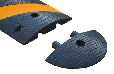 Vestil SBRY-72-A molded rubber speed bump shown from an alternate angle
