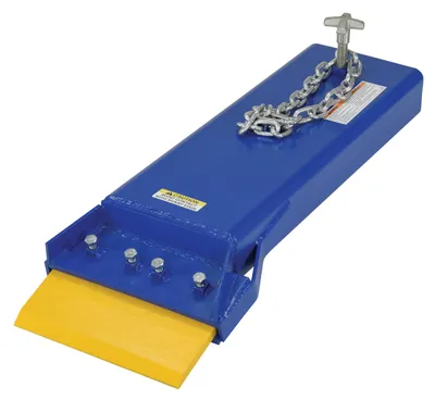 Vestil SCRAPE-1 fork truck floor scraper shown from an alternate angle