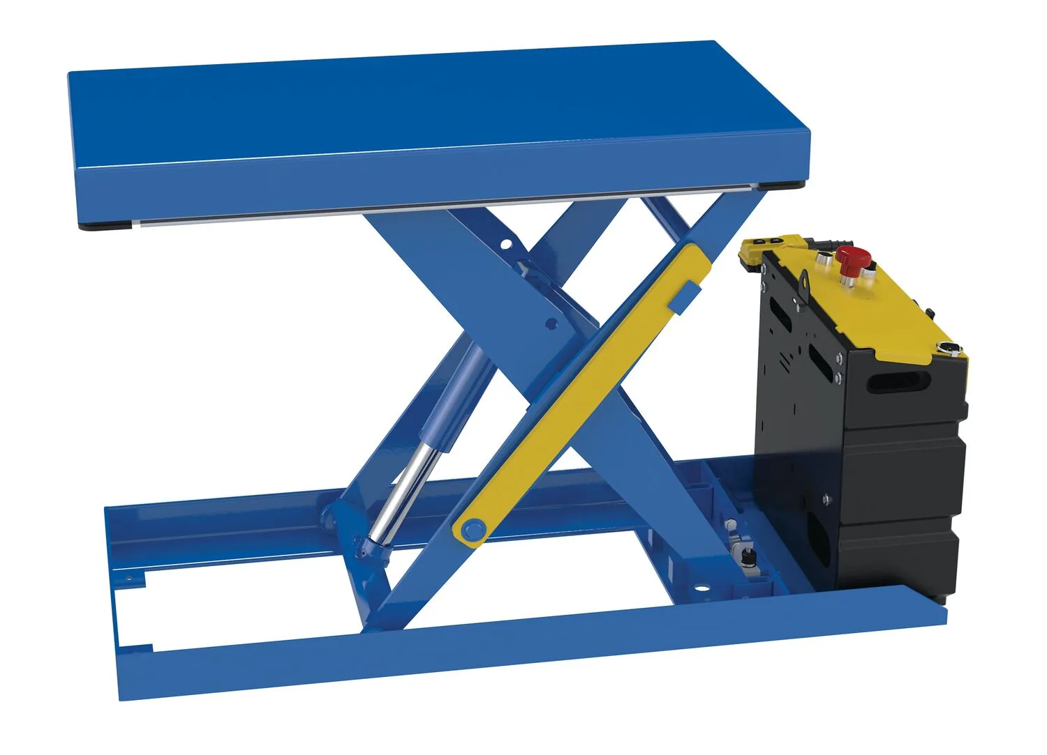 Vestil SCTAB-1000-2040-DC foot pump & powered scissor lift table
