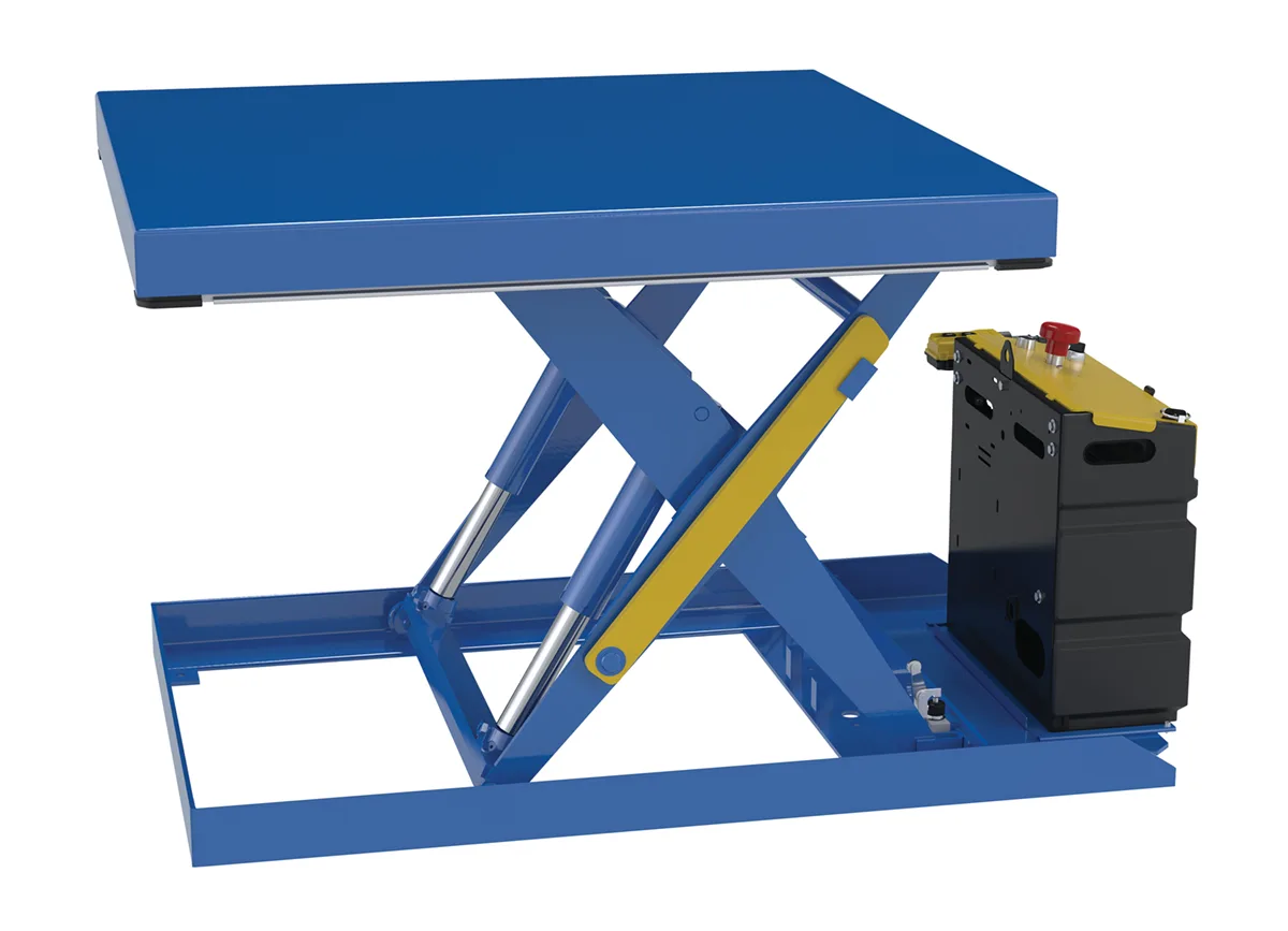 Vestil SCTAB-2000-4242-DC foot pump & powered scissor lift table