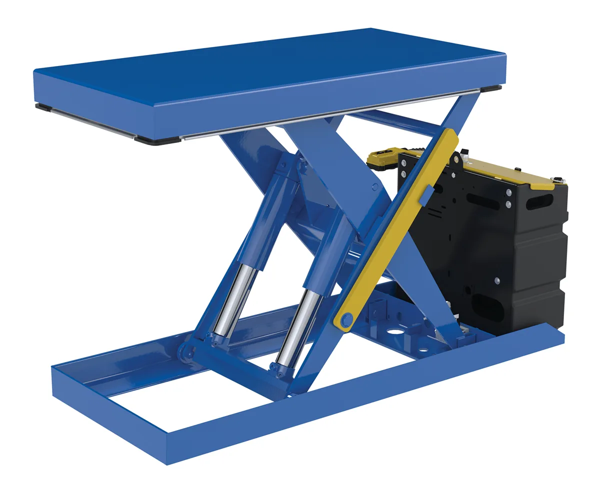 Vestil SCTAB-2500-2040-AC foot pump & powered scissor lift table