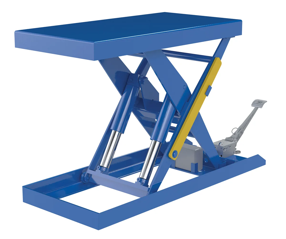 Vestil SCTAB-2500-2040-FP foot pump & powered scissor lift table