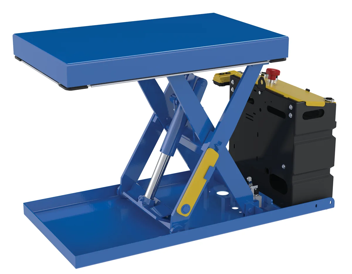 Vestil SCTAB-500-2033-DC foot pump & powered scissor lift table