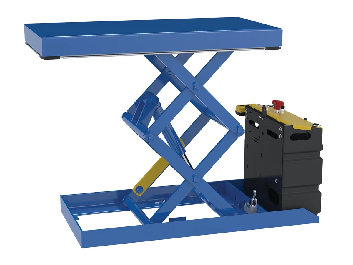 Vestil SCTABD-750-2040-DC foot pump & powered scissor lift table