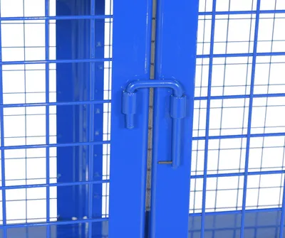 Vestil SCW-XM-3060-BL welded security cart shown from an alternate angle