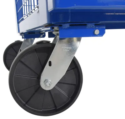 Vestil SCW-XM-3060-BL welded security cart shown from an alternate angle