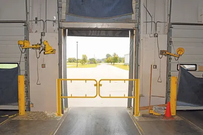 Vestil SDG-8 swivel dock gate shown from an alternate angle