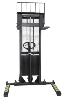 Vestil SE/HP-63-AA combination hand pump and electric stacker shown from an alternate angle