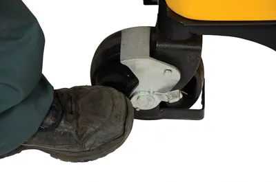 Vestil SE/HP-63 combination hand pump and electric stacker shown from an alternate angle