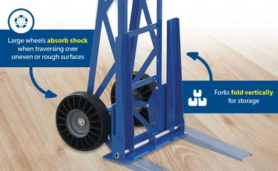 Vestil SFHT-20-250 adjustable fork hand truck feature highlights