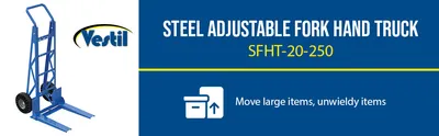 Vestil SFHT-20-250 adjustable fork hand truck feature highlights