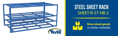 Vestil SHEET-R-57-HB-2 horizontal sheet rack feature highlights