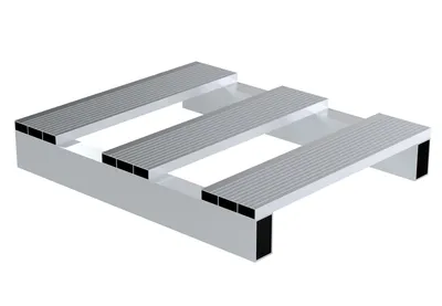 Vestil Aluminum Half Skid 19-7/8 In x 24 In 4,000 Lb. Capacity Silver