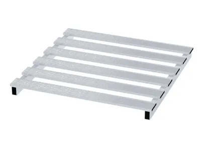 Vestil Aluminum Half Skid 48 In. x 47-7/8 In. x 3-3/4 In. 4,000 Lb. Capacity Silver