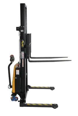 Vestil SL-137-AA-PTDS stacker with powered lift shown from an alternate angle