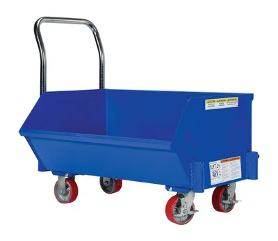 Vestil SLPT-24 low profile hopper shown from an alternate angle