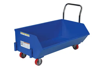 Vestil SLPT-33 low profile hopper shown from an alternate angle