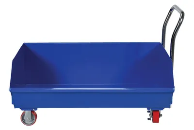 Vestil SLPT-33 low profile hopper shown from an alternate angle