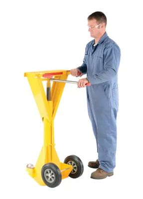 Vestil SP-TOP-BEAM-100 trailer stabilizing jack shown from an alternate angle