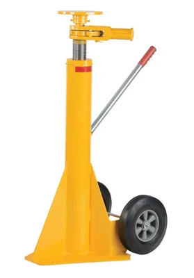 Vestil SP-TOP-R-100 trailer stabilizing jack shown from an alternate angle
